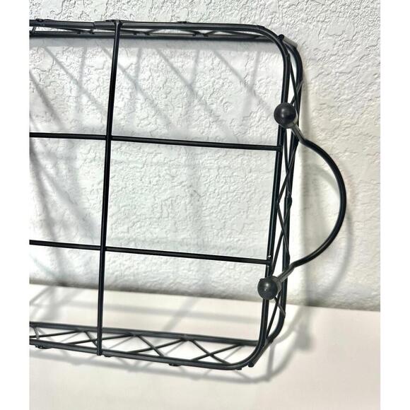 Temptations By Tara Black Casserole Square Wire Basket/Napkin Holder  8 in x 8in - Picture 3 of 7